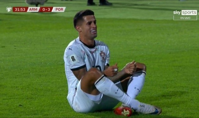 星空体育平台-致敬若塔，坎塞洛世预赛进球后做出按手柄庆祝动作